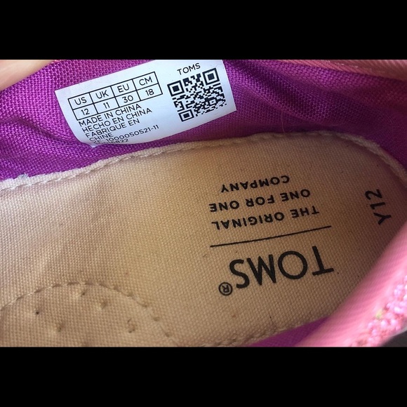 TOMS Unisex-Child Alpargata Sneaker size Y12 - Picture 3 of 3
